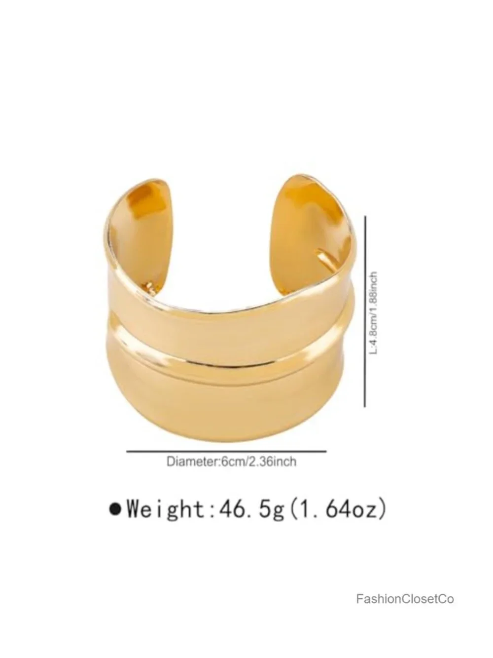 Chunky Cuff Bangle Geometric Opening Bracelet Minimalist Statement Arm Cuff